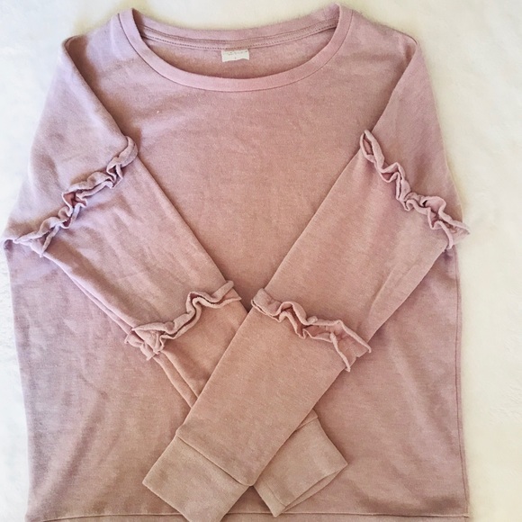 Pink Ruffled Sweater Shirt - Picture 2 of 3